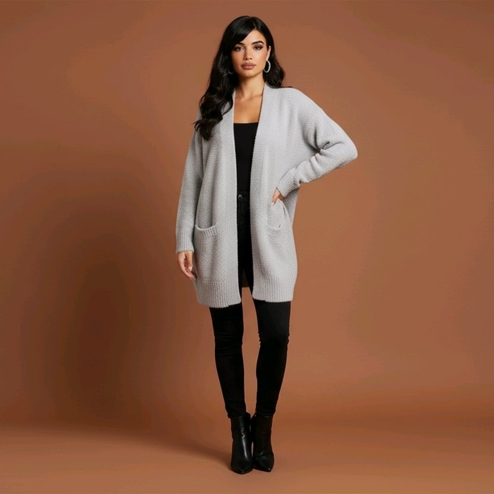 RACHEL Rachel Roy Light Gray Women's Cardigan